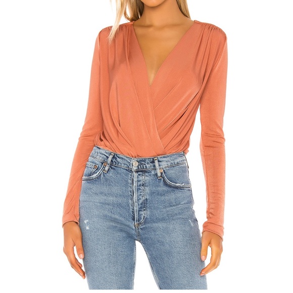 Free People Tops - Free People Bodysuit in Orange Copper, Small